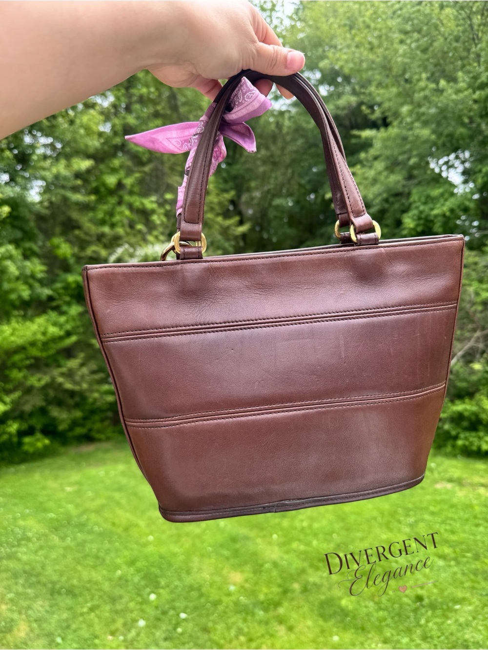 Coach Tribeca Satchel 9081 Mahogany Leather Shoulder Bag Tote - Picture 3 of 14